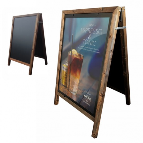 Heavy Duty A Board Chalkboard with Poster Display Combined